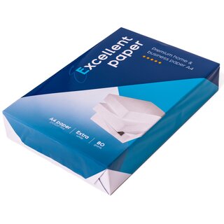 Professionelles Kopierpapier A4, 2500 Blatt, 80g/m, hochwei