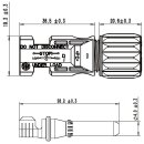 AMPHENOL (vglb. Devalan) Stecker und Buchse für SOLAX®-X3 Hybrid-Serie Batterieanschluss