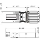 AMPHENOL (vglb. Devalan) Stecker und Buchse für SOLAX®-X3 Hybrid-Serie Batterieanschluss