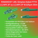 RIMANDIS® 30 Meter Glasfaserkabel LWL-Patchkabel Singlemode G657.A2 LC/APC-LC/APC Telekom FritzBox