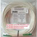 RIMANDIS® 30 Meter Glasfaserkabel LWL-Patchkabel Singlemode G657.A2 LC/APC-LC/APC Telekom FritzBox