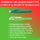 RIMANDIS® 10 Meter Glasfaserkabel LWL-Patchkabel...